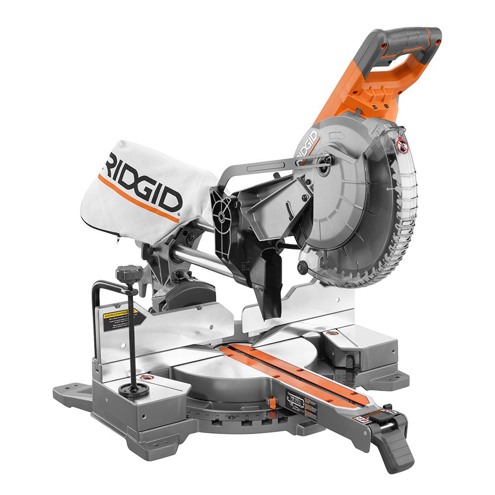 $308.00 - Rigid 10 in. Corded Dual Bevel Sliding Miter Saw with 70° Miter Capacity Home Depot B&M YMMV