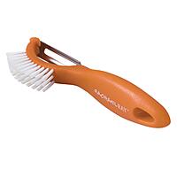Rachael Ray Kitchen Gadgets Vegetable/Fruit Peeler with Brush, 3-In-1 Tool, Orange $5.99