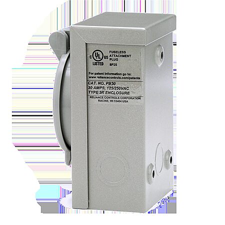 Reliance Controls PB50 50-Amp (CS6375) NEMA 3R Power Inlet Box,Gray for $52.96