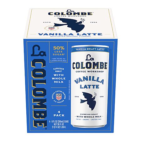 La Colombe, Latte Draft Vanilla, 9 Fl Oz, 4 Pack for $5.76 or lower with subscribe and save