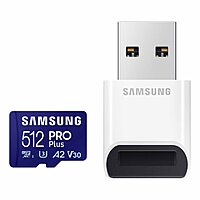 512GB SAMSUNG PRO Plus U3 V30 A2 microSD Memory Card + Reader