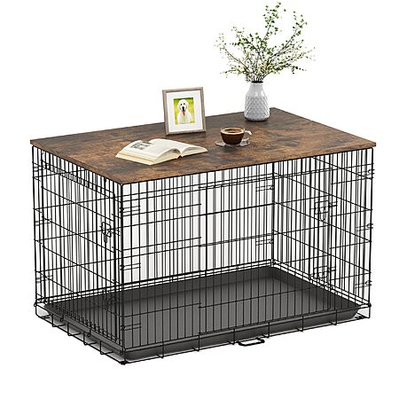 Curated visual reference: Picture Idea: Piskyet Dog Crate Topper Wood Countertop For 48 42 36