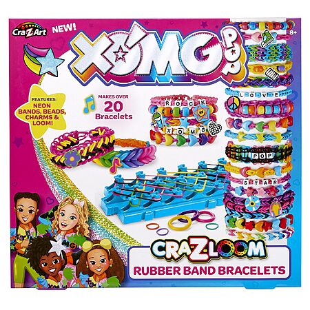 XOMG POP! CRA-Z-Loom Gummiband Armband Set – Mit Webstuhl, Bändern & Charms, Ab 8 Jahren