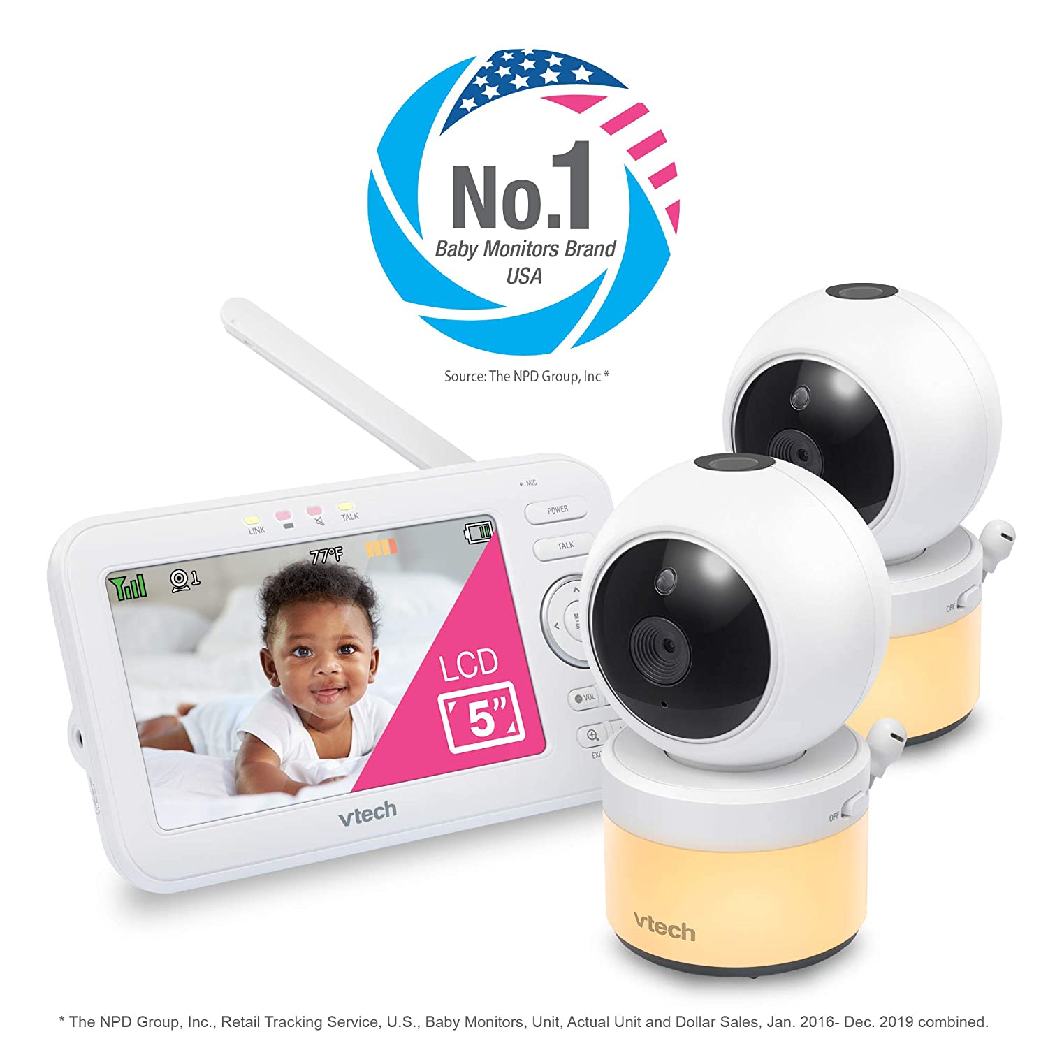VTech VM5463-2 Video Baby Monitor with 5" Screen |FREE SHIPPING | $129.99