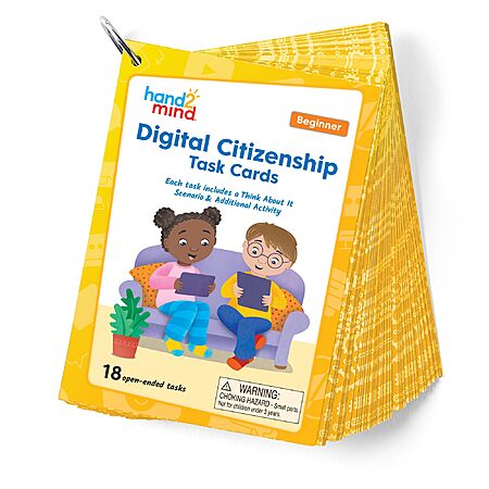 hand2mind Digital Citizenship Beginner Task Cards, Ages 5+, Computer ...