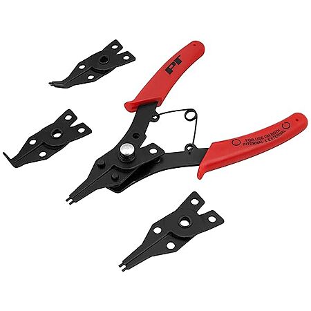 Performance Tool W1159 5-Piece Interchangeable Jaw Snap Ring Plier Set, Straight, 45 degree & 90 Degree, $3.99, Free shipping for Prime, Woot!