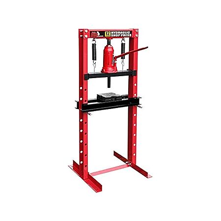 Torin BIG RED T51201 Steel H-Frame Hydraulic Garage/Shop Floor Press with Stamping Plates, 12 Ton (24,000 lb) Capacity + Free Shipping w/ Prime $129.99