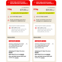 Verizon Fios: 43" Samsung 4K TV or Meta Quest 3S + $100 Verizon GC & More