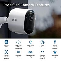 Prime Members: Arlo Pro 5S 2K HDR Spotlight Security Cameras: 4-Pack $206.99 & More (After 10% Cashback w/ Prime Visa) + Free Shipping