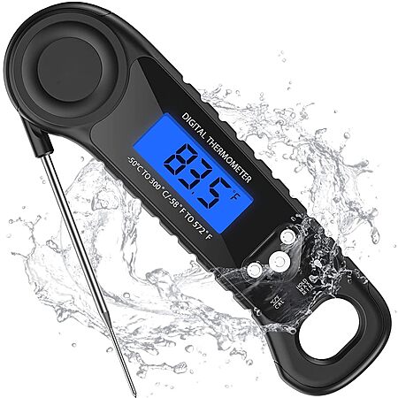 AMMZO Digital Instant Read Food/Meat Thermometer (Black) $3.99 + Free Ship w/Prime or on orders $35+