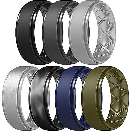 7-Pack Egnaro Men's Silicone Rings (Various Sizes) from $2.79 + Free Shipping w/ Prime or on $35+
