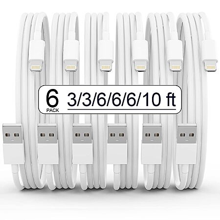 6-Pack Lightning Cables for $3.99!