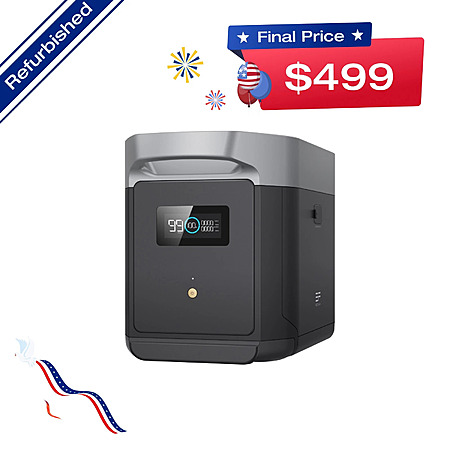 (Certified Refurbished) EcoFlow DELTA 2 Max 2048Wh Power Station Extra Battery LFP $499 + Free Shipping