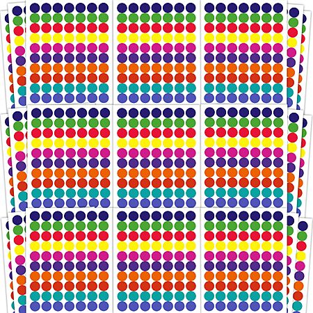 $3.49 1400 PCS  Dot Stickers -Colored Circle Stickers for Kids
