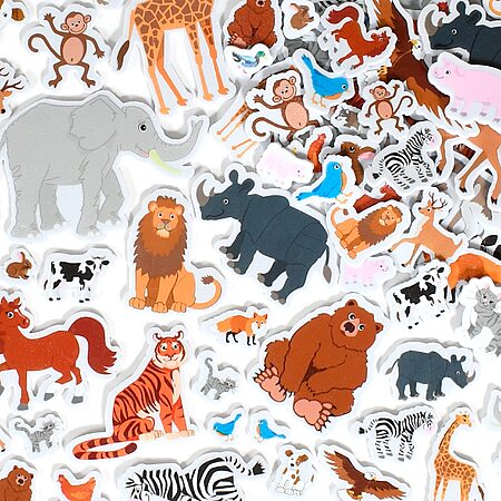 READY 2 LEARN Foam Stickers - Animals - Pack of 168 - Self-Adhesive ...