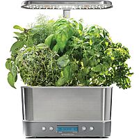 AeroGarden Harvest Elite Indoor Garden Hydroponic System with LED Grow Light and Seed Kit, Holds up to 6 Pods, Stainless Steel $58.6