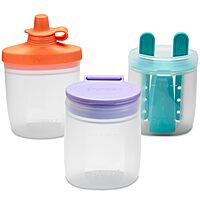 Pyrex Littles (6-PC) Silicone Baby Toddler Feeding Set, 5 OZ Pouches and Lids For Food & Beverage, Airtight Leak-Proof, BPA Free Non-Breakable Dishwasher Safe, Ages 6 Months $8.42