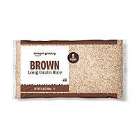 Amazon Grocery, Brown Long Grain Rice, 5 Lb, Free Shipping w/ Prime or on orders $35+ | $3.75