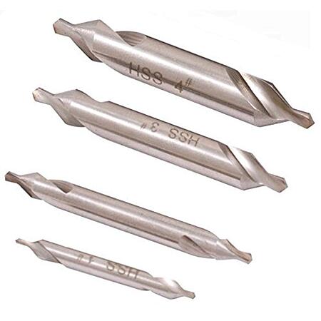 HHIP #3 High Speed Steel Center Drill & Countersink – 7/64" Drill Diameter, 1/4" Body, 6" OAL, 60° Angle