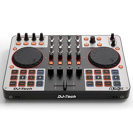 DJ Tech DJ Controller, USB MIDI 4-Deck Control with Integrated Soundcard, 4-Channel Mixer with EQ & Filters, Illuminated Performance Pads, VirtualDJ LE Included $90 (0 replies)
