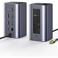 [Prime] Baseus Nomos(Win Air) 12 in 1 Docking Station Dual Monitor $65.59 & More + Free Shipping