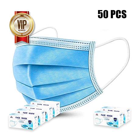60% off 6 Box (300 pcs) Disposable Adult 3 layer protection face mask ...