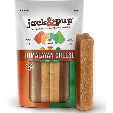 Save on Jack&Pup Yak Cheese Dog Chews!
