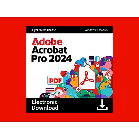 3-Year Adobe Acrobat Pro 2024 + Lifetime Microsoft Office Professional ...