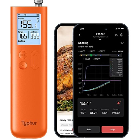 Typhur SYNC Gold Lite Wireless Meat Thermometer $29.99 + Free Shipping