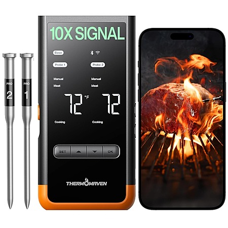 ThermoMaven G2 Smart Bluetooth Wireless Meat Thermometer w/ 2 Probes $50 + Free S&H