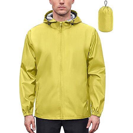 COOFANDY Men's Packable Hooded Rain Jacket (Various Colors/Sizes) $12 + Free Shipping w/ Prime or on $35+