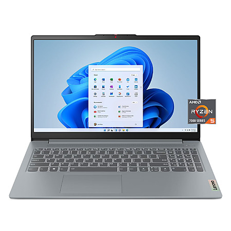 Lenovo IdeaPad Slim 3i 15.6" FHD Touch Laptop, AMD Ryzen 5 7520U, 8GB RAM, 512 SSD, Artic Grey $329