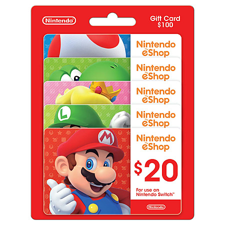Nintendo $100 Gift Card Multi-Pack, 5 x $20 - Starts 11/5 Online Only