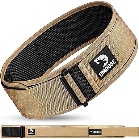 DMoose Fitness Weightlifting Auto Locking 4" Nylon Gym Belt w/ Adjustable Buckle from $5.40