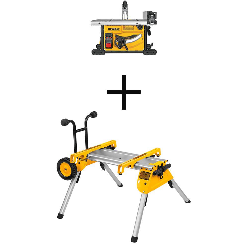 DEWALT 15 Amp Corded 8-1/4 in. Compact Portable Jobsite Tablesaw with ...