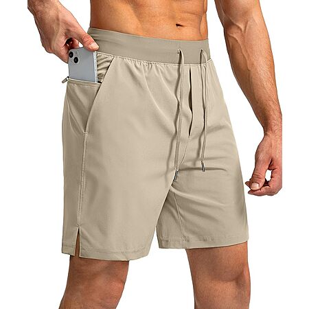 Soothfeel Men's Running Shorts w/ Zipper Pockets (9"/7"/5" Inseams) $12.95