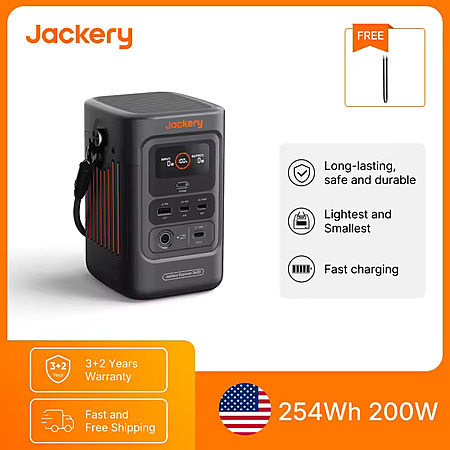 Jackery Explorer 240D 256Wh 200W DC USB Power Bank $97 + Free S&H