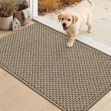 COSY HOMEER 17"x30" Non-Slip Door Mat Entryway Rug (3 Colors) $8