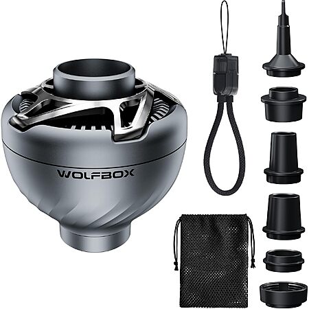 WOLFBOX MegaFlow USB Powered Mini Portable Air Pump $13