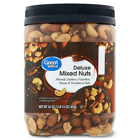Great Value Deluxe Mixed Nuts, 30 oz $13.92