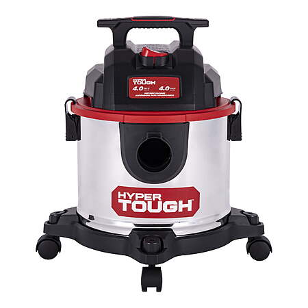 Hyper Tough 4 Gallon 4 HP Stainless Steel Wet Dry Vacuum