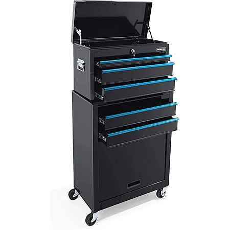 WORKPRO W082053AE 24.5 Inch 5-Drawer Rolling Tool Chest, Removable Toolbox