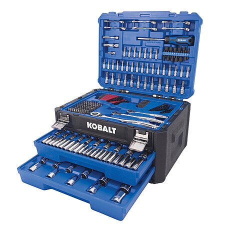 302-Pc Kobalt Metric & SAE Mechanics Tool Set w/ Hard Case $99 + Free S&H