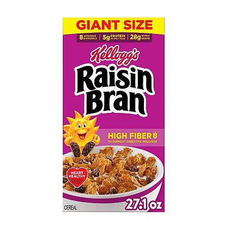 Kellogg's 27.1-Oz Raisin Bran Original Giant Size Breakfast Cereal $4.30 w/ S&S