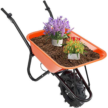 VEVOR Electric Wheelbarrow, 500W, 5 CuFt & 330 lbs