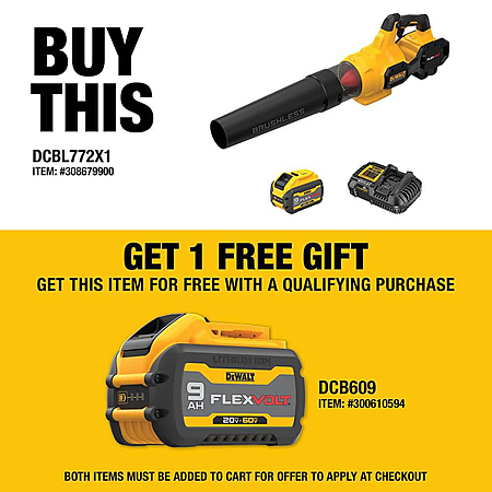 DEWALT DCBL772X1 125 MPH 600 CFM Blower Kit + 9Ah Flexvolt Battery & Charger at Home Depot - hackable - $170
