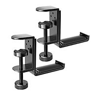 APPHOME Foldable Headphone Stand Hanger Holder, Space-Saving Aluminum Soundbar Stand with Universal Fit for Gaming PC Accessories, Under Desk Clamp Hook Mount (Black-2PC) $15.99