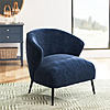 $94.88*:DHP Alice Upholstered Accent Chair, Navy Blue Looped Yarn 27&amp;quot;L x 30.5&amp;quot;W x 30.5&amp;quot;H(Navy or Tan)