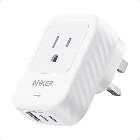 $10: Anker 15W USA to UK International Plug Adapter, Travel Adapter ...