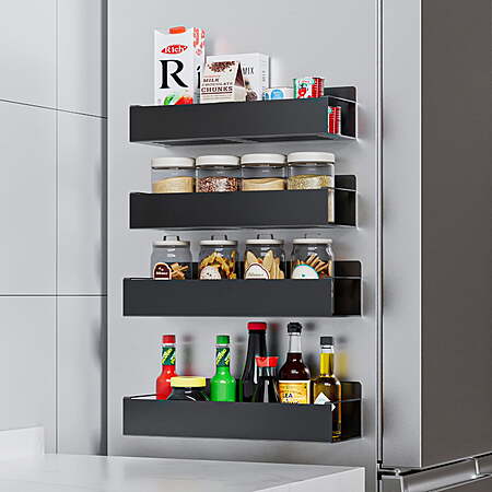 $15.99*:4-Pack TINANA Magnetic Spice Rack, Moveable Fridge & Oven ...